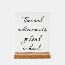 Señal Acrílica Tiempo Y Logros Rótulo Acrílico
