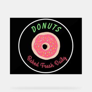 Señal Acrílica Tienda de Donas Falsas Neon Horneadas Diariamente