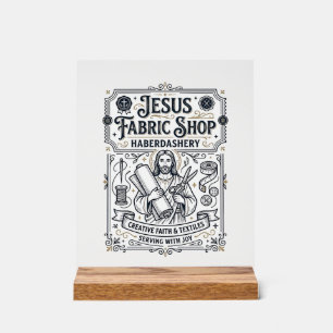 Señal Acrílica Tienda de telas Jesús Mercería Tienda de telas Jes