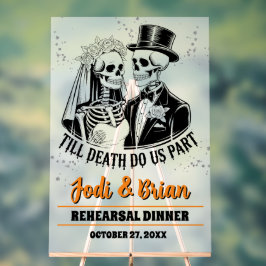Señal Acrílica Till Death Do Us Part Halloween Wedding Welcome