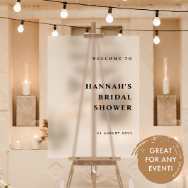 Señal Acrílica Todo evento, elegante y moderno bienvenida escarch