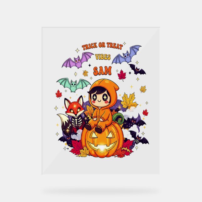 Señal Acrílica Todo Reservado Para Halloween Teacher Ghost (Anverso)