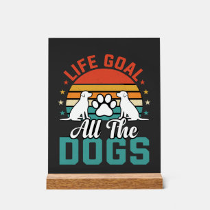 Señal Acrílica Todos Los Perros Amante De Perros Retro