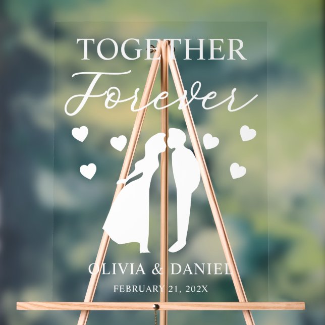 Señal Acrílica Together Forever Custom Wedding (Neutral )