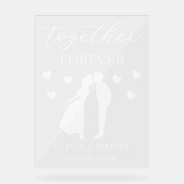 Señal Acrílica Together Forever Personalized Wedding