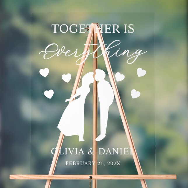 Señal Acrílica Together is Everything Custom Wedding (Neutral )
