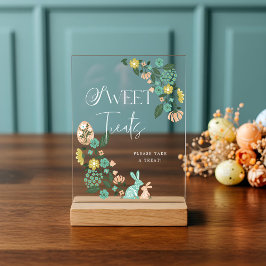 Señal Acrílica Toma Un Conejo De Pascua De Primavera De Dulce