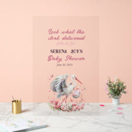 Señal Acrílica Tormenta entregando a una niña bebé