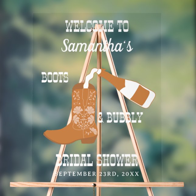 Señal Acrílica Torta De Despedida De Soltera Rústica Country Occi (Neutral )