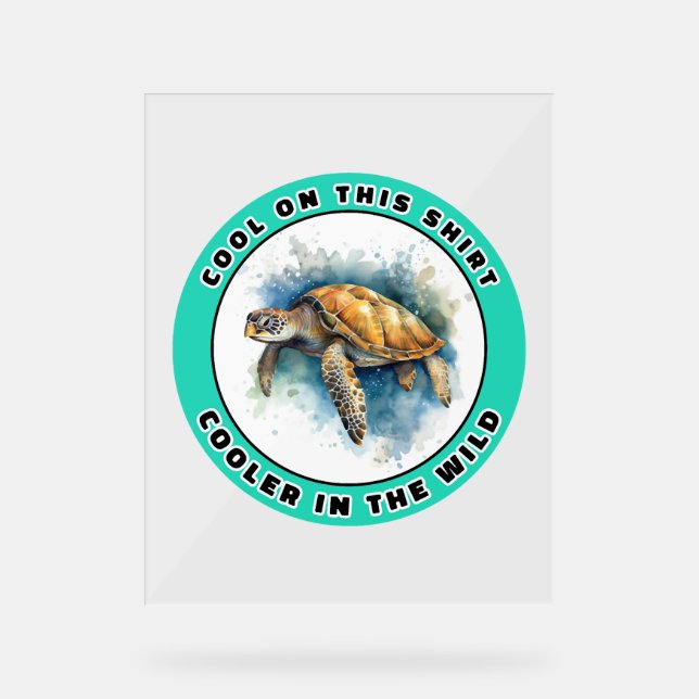 Señal Acrílica Tortuga marina (Anverso)