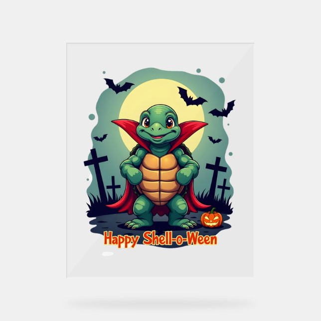 Señal Acrílica Tortuga Shell-o-Ween (Anverso)