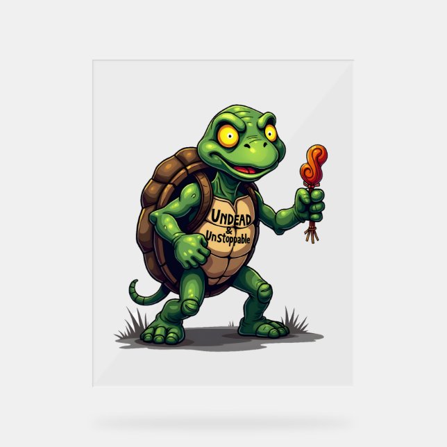 Señal Acrílica Tortuga zombie (Anverso)