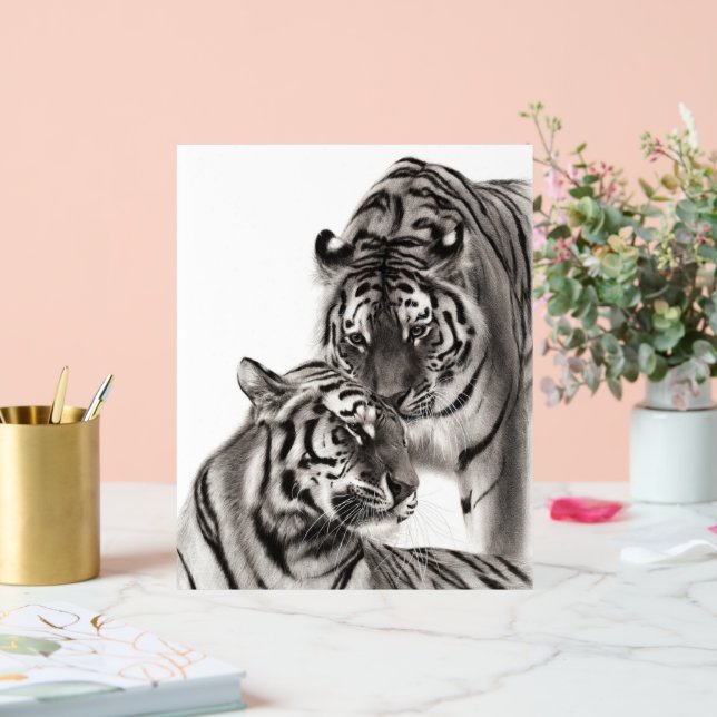 Señal Acrílica Touch - Pintura de tigre original a mano (Boda)