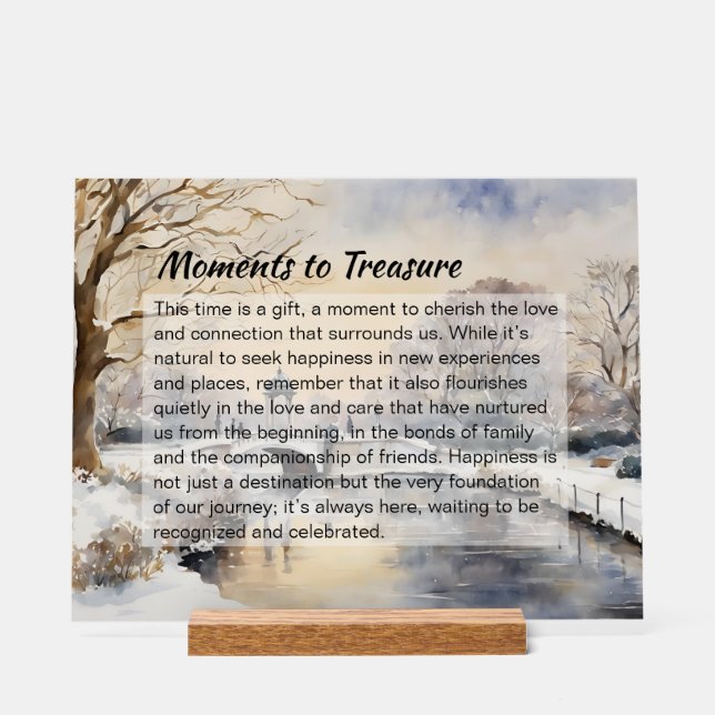 Señal Acrílica Tranquilo escenario invernal: Kensington Gardens (Anverso)