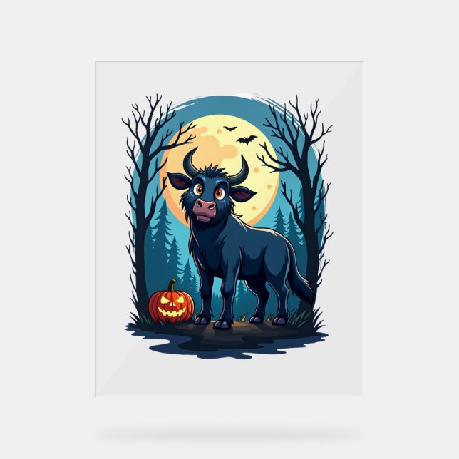 Señal Acrílica Transformación de Werewolf de vaca (Anverso)