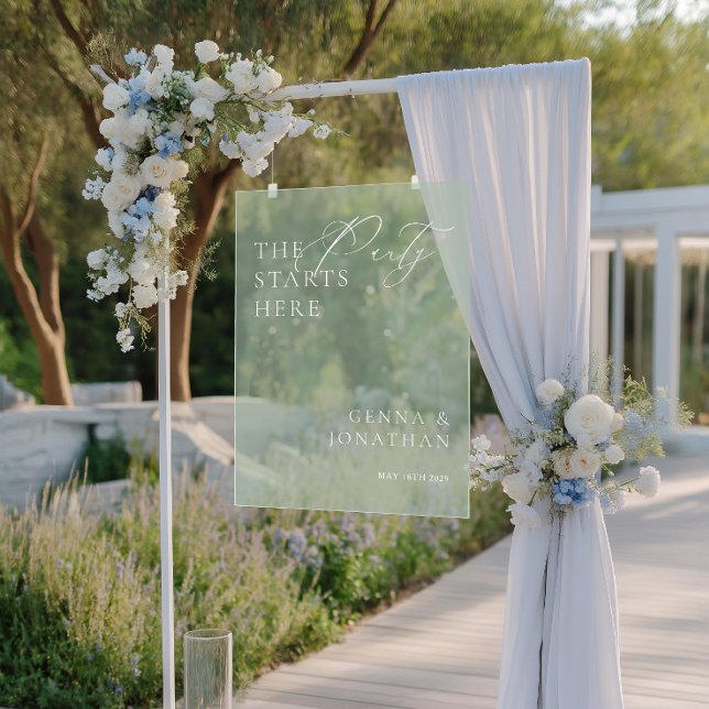 Señal Acrílica Transparent Acrylic Green Wedding Welcome Sign (Transparent Acrylic Green Wedding Welcome Sign)