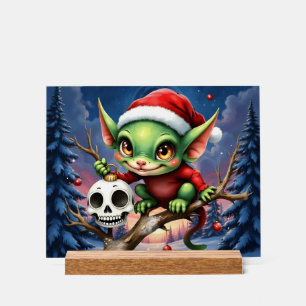 Señal Acrílica Travieso Duende – El Pequeño Elfo de Navidad.