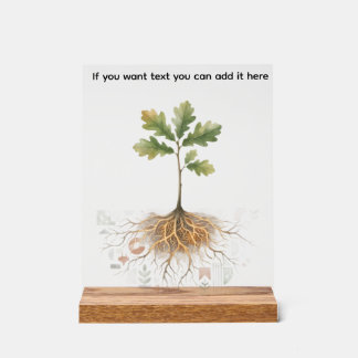 Señal Acrílica Tree of Life Roots and Heart Personalized