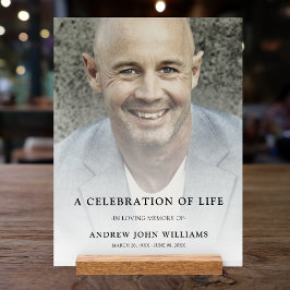 Señal Acrílica Tributo al funeral de personalizado