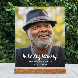 Señal Acrílica Tributo al funeral de personalizado