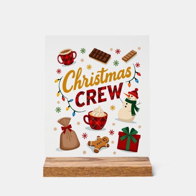 Señal Acrílica Tripulación de Navidad (2) (Anverso)