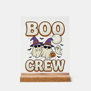 Señal Acrílica Tripulación Fantasma de Halloween Diseño Vectorial