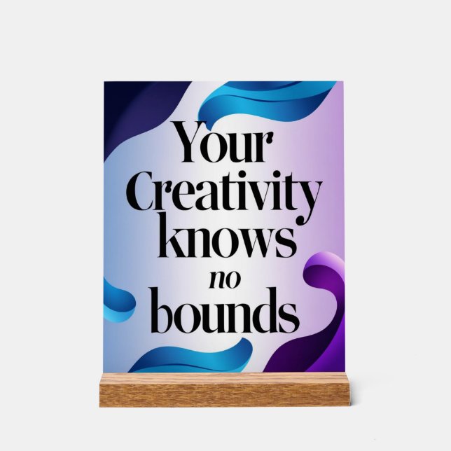 Señal Acrílica Tu creatividad no tiene límites (Anverso)
