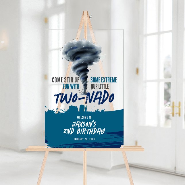 Señal Acrílica Twonado Twister Tornado Grunge Birthday Welcome (Twonado Twister Tornado Grunge Birthday Welcome Acrylic Sign)