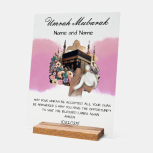 Señal Acrílica Umrah Islámica Mubarak 