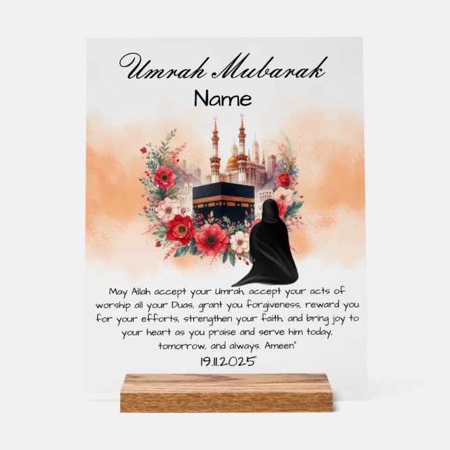 Señal Acrílica Umrah Mubarak (Anverso)