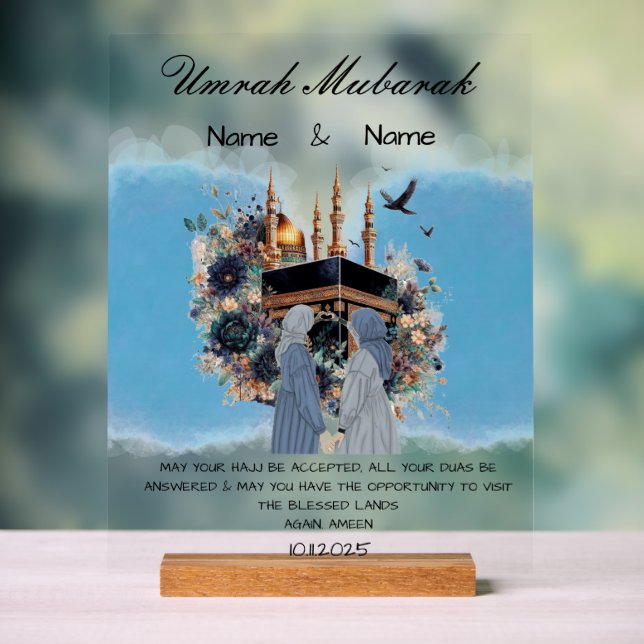 Señal Acrílica Umrah Mubarak (Neutral )
