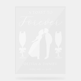 Señal Acrílica Un brindis a la eternidad Boda personalizada
