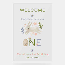 Señal Acrílica Un conejo se está convirtiendo en un Chica Fiesta 