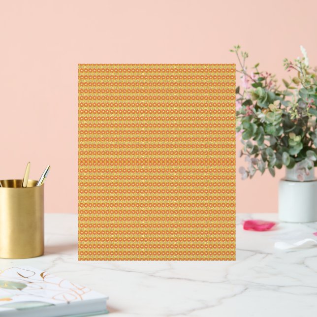 Señal Acrílica un fondo naranja y amarillo con puntos pequeños (Boda)