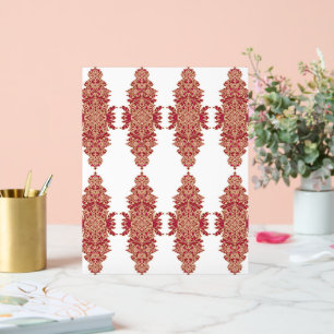 Señal Acrílica un fondo negro con un patrón rojo