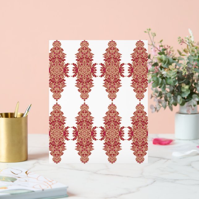 Señal Acrílica un fondo negro con un patrón rojo (Boda)