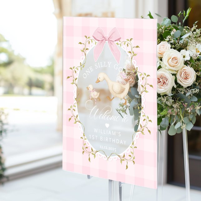 Señal Acrílica Un Ganso Tonto Bienvenida de Cumpleaños con Cuadro (Subido por el creador)