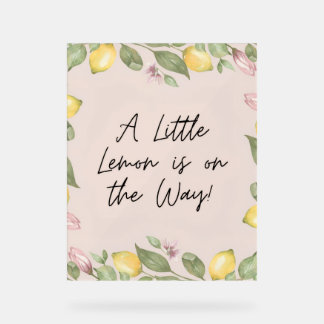 Señal Acrílica Un letrero acrílico de Little Lemon