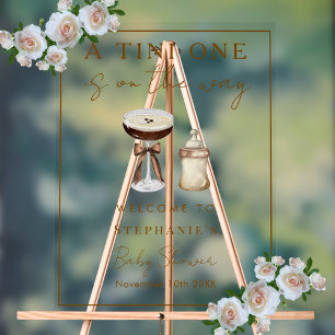 Señal Acrílica Un letrero de bienvenida para baby shower con Tini