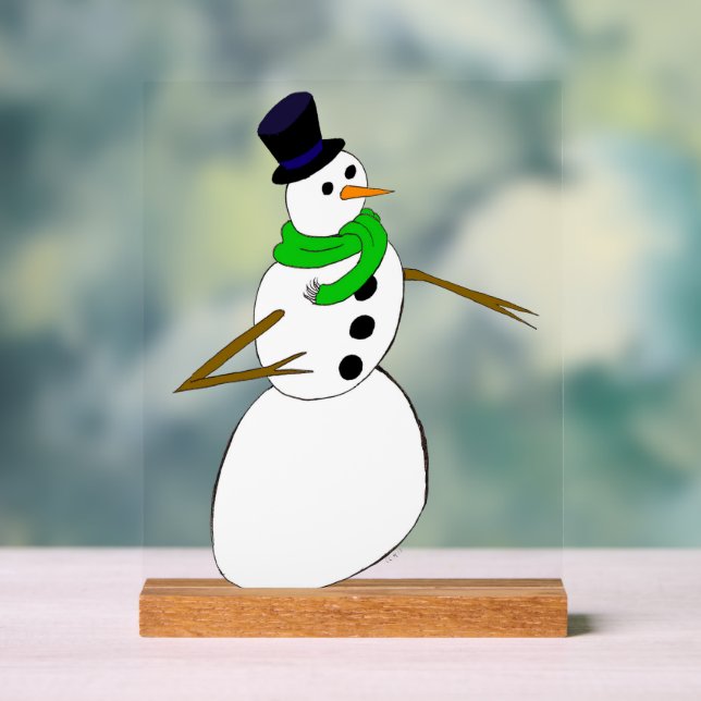Señal Acrílica un muñeco de nieve (Neutral )