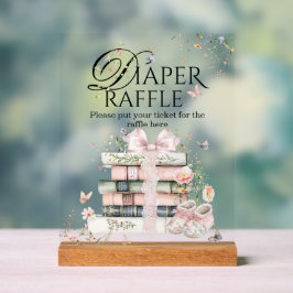 Señal Acrílica Un nuevo capítulo comienza libro floral Baby Girl 