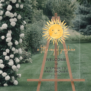 Señal Acrílica Un Pequeño Rayo De La Bienvenida De Sunshine Boho 