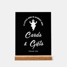 Señal Acrílica Un pequeño Rótulo fantasma de tarjetas Baby Shower