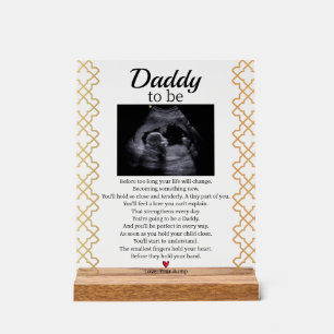 Señal Acrílica Un poema de bebé para papi