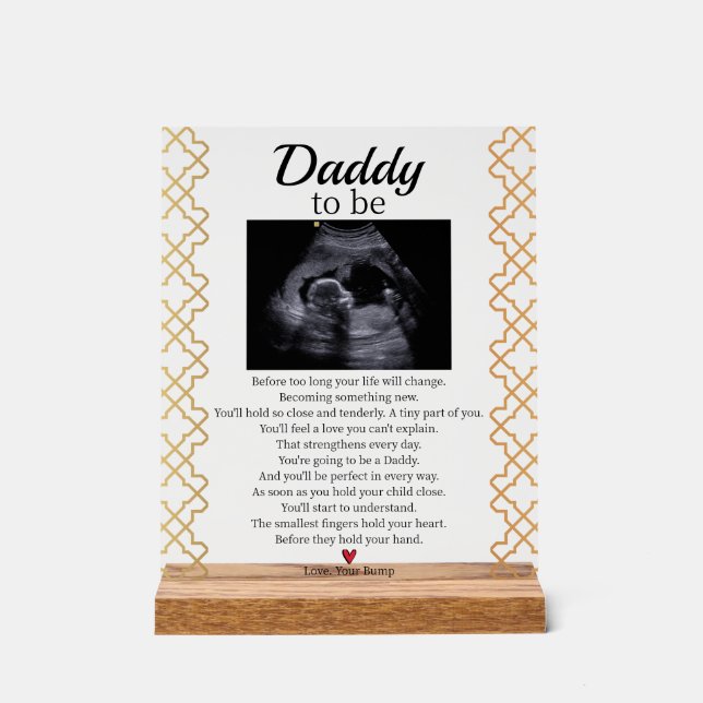 Señal Acrílica Un poema de bebé para papi (Anverso)