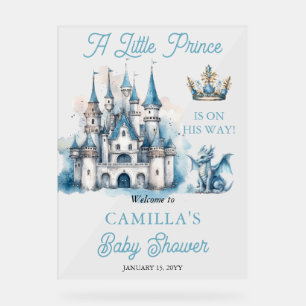 Señal Acrílica Un principito está de camino, chico Baby Shower