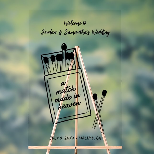 Señal Acrílica Un Rótulo acrílico de bienvenida de Boda Heaven (Neutral )