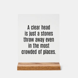 Señal Acrílica Un Rótulo acrílico de cabeza transparente