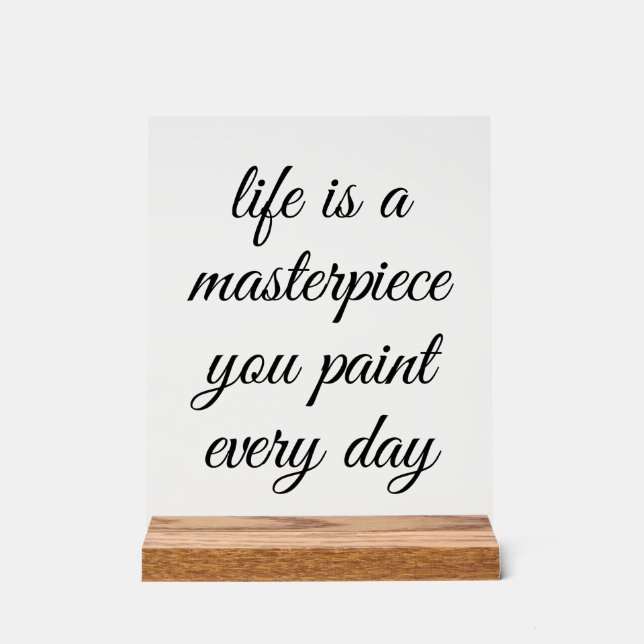 Señal Acrílica Un Rótulo Acrílico de Obra Maestra (Anverso)