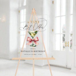 Señal Acrílica Un Tini Un Poco Más Antiguo Martini De Bienvenida 